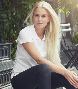 Blank Fairtrade white polo shirt
