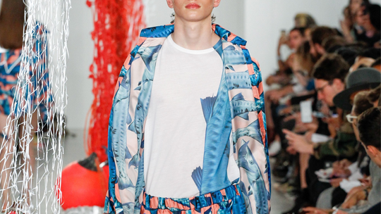 Dye sublimation T-shirt on catwalk