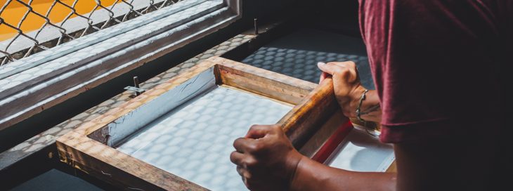 Manual screen printing