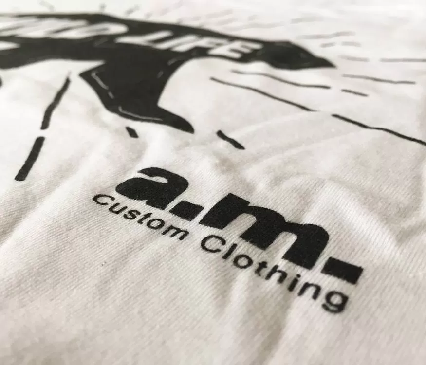A.M. Custom Clothing printed t-shirt
