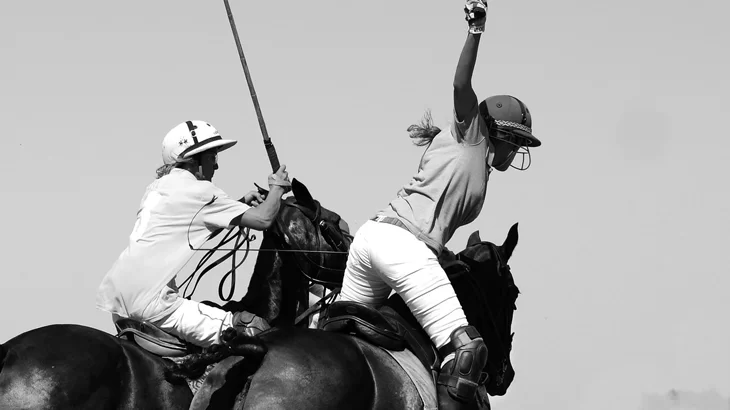 Original polo shirts being used for polo