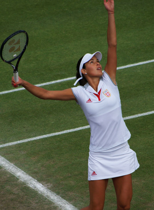 Tennis player in sports polo shirt