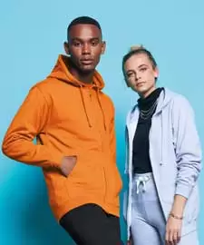 Unisex vegan zip-up hoodie