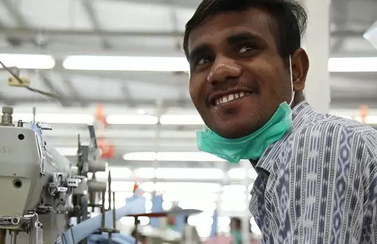 Fairtrade T-shirt manufacturing factory staff