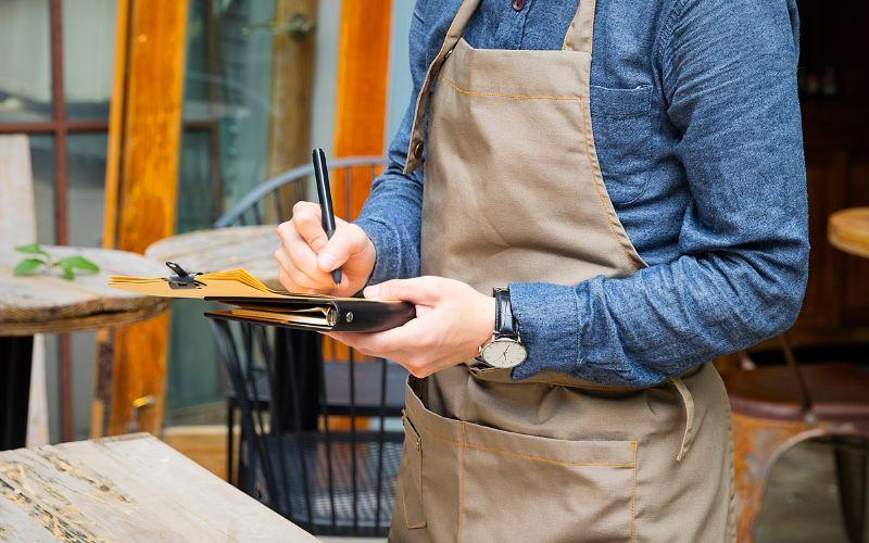 Functional Denim Waiter Uniform.