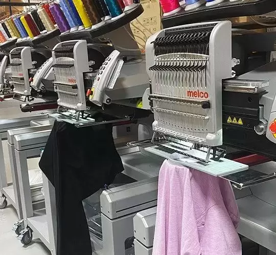 Custom T-Shirt Embroidery in UK factory
