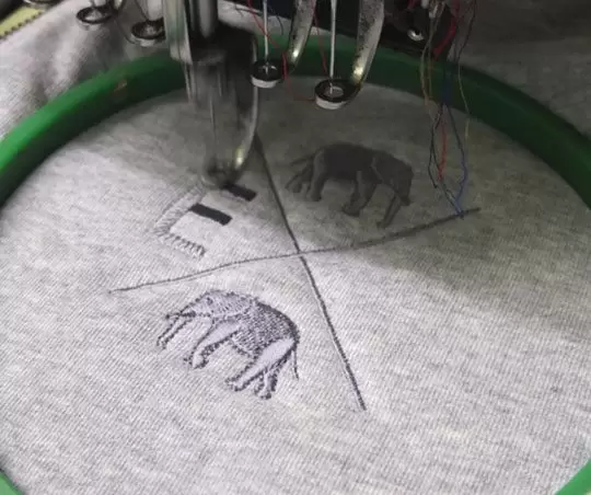 logo embroidery on t-shirts