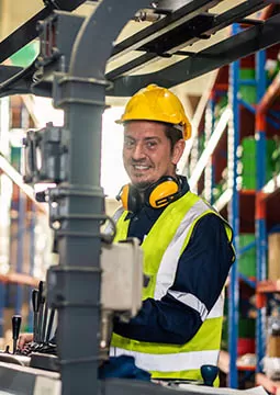 warehouse worker in uniform