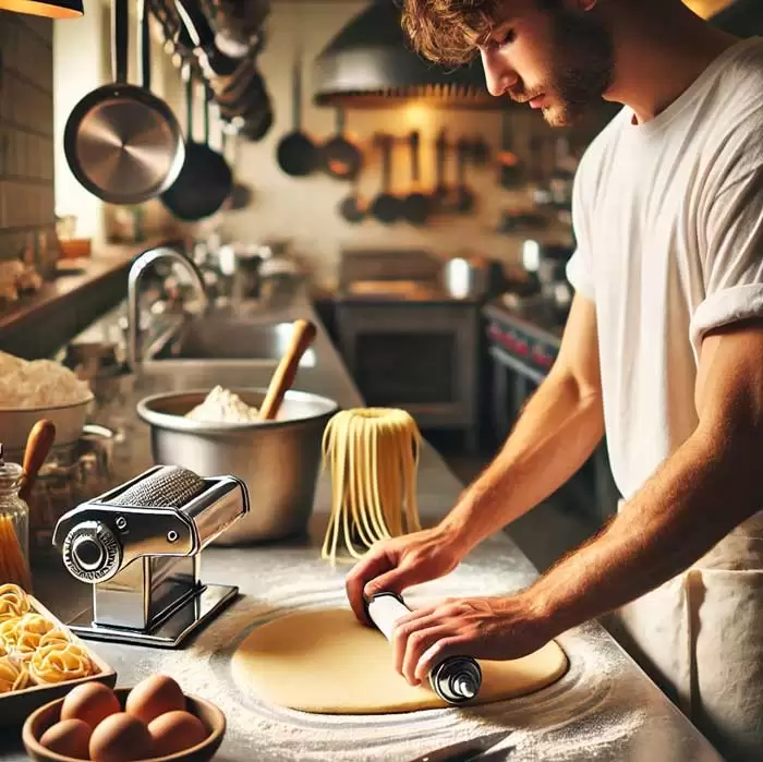 AI generated pasta restaurant owner