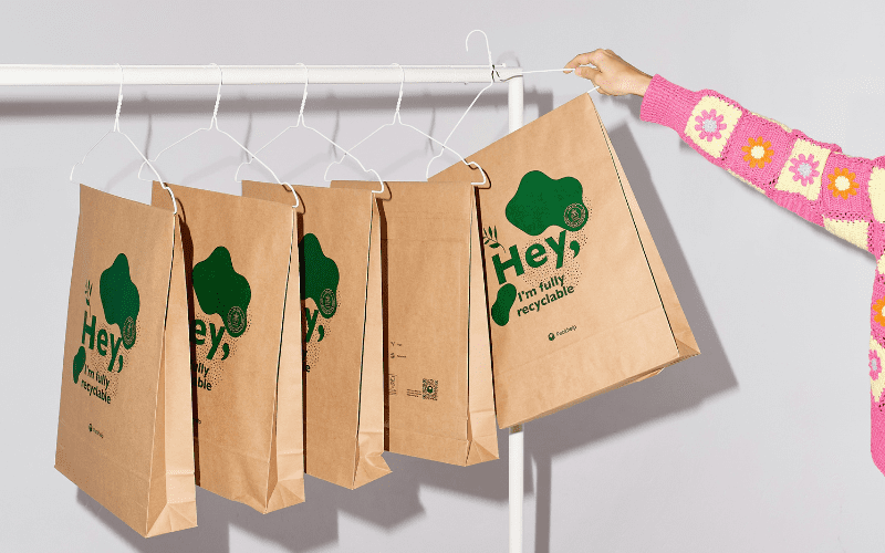 Paper bags you can recycle.