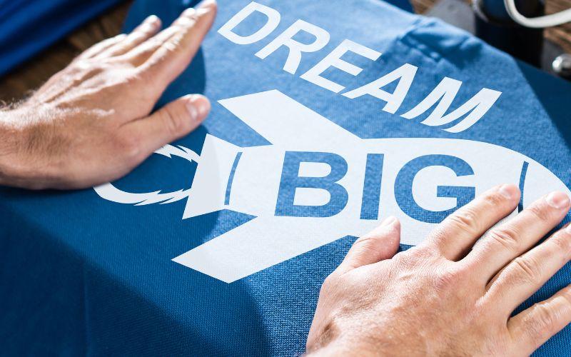 Dream big T-shirt design.
