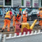 Hi-vis workwear on construction team