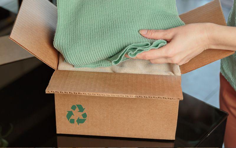 Sustainable clothing packaging.