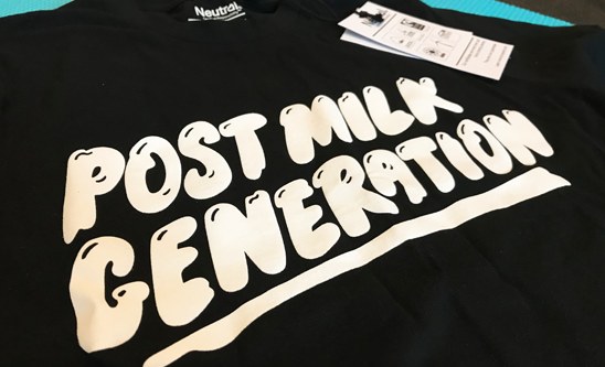 Oatly Post Milk Generation event t-shirt
