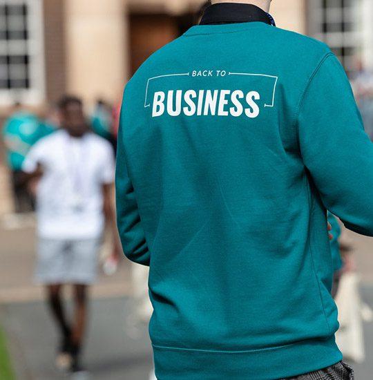 University of Chester Back to Business sweatshirts